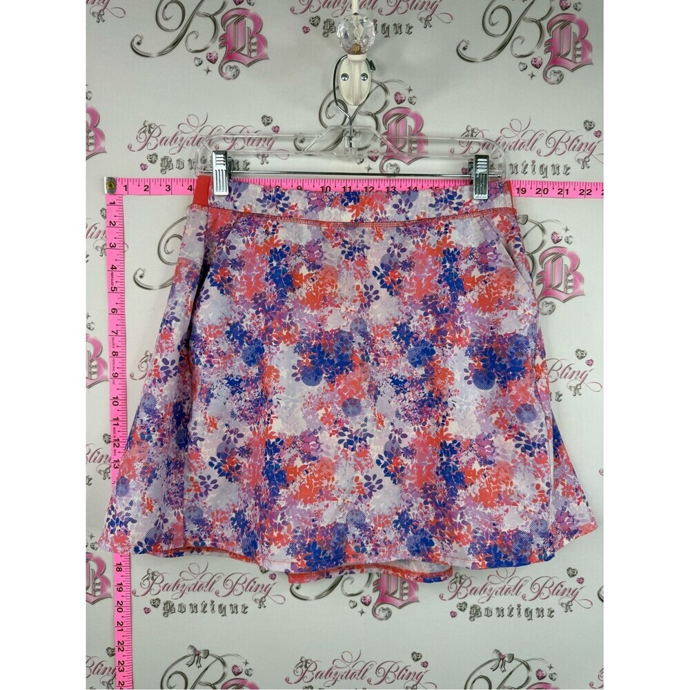 Kyodan golf skort skirt Floral A-Line Skirt in Coral, Blue & Lavender
